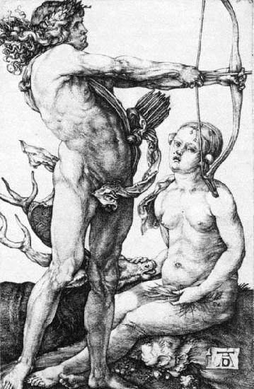 Albrecht Durer Apollo and Diana Norge oil painting art